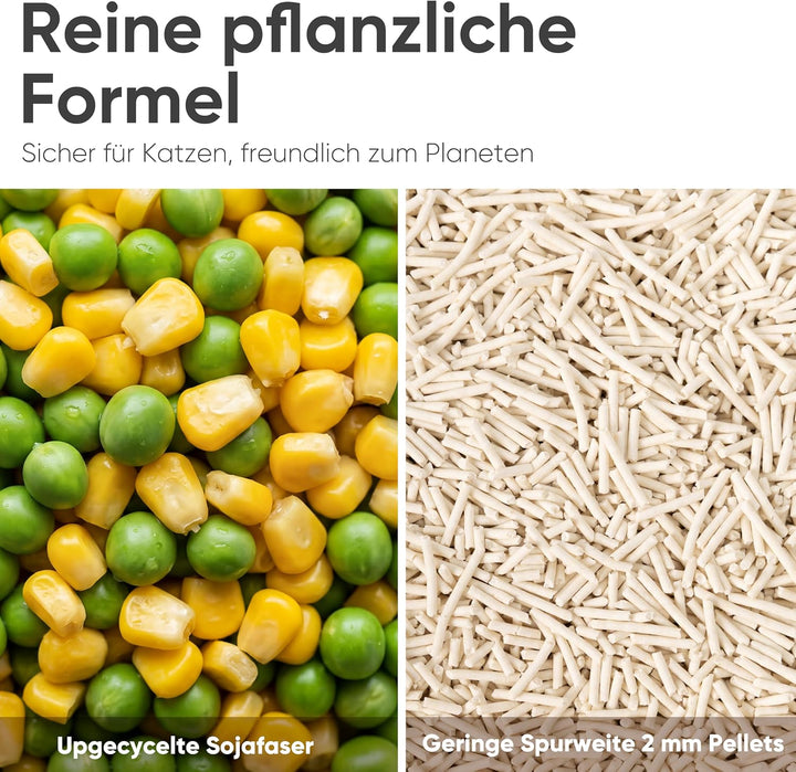 FUKUMARU Tofu Katzenstreu 10,8 kg, parfümfrei, sofort klumpend, geruchsneutral, staubfrei, natürlich