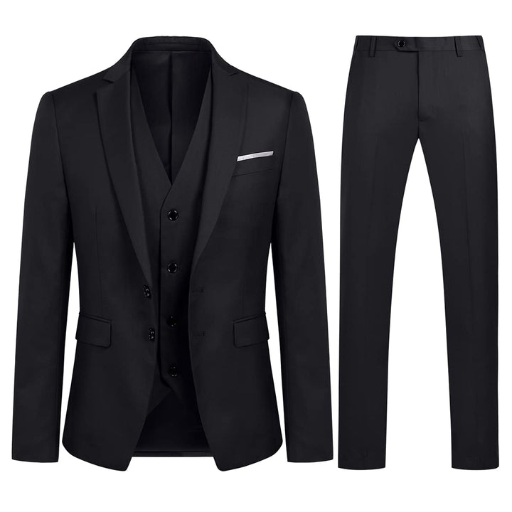 YOUTHUP Anzug Herren 3 Teilig Anzüge Slim Fit 2-Knopf Herrenanzug Modern Formell Sakko Weste Hose fü