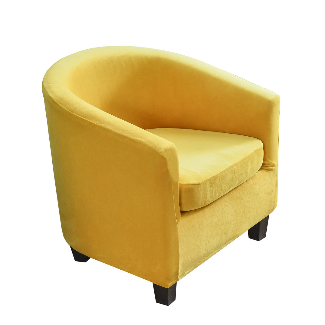 TOPCHANCES 2 Stück Tub Club Stuhlhussen, hohe Stretch-Sessel, Sofa-Schonbezug mit Kissenbezug, Samt-