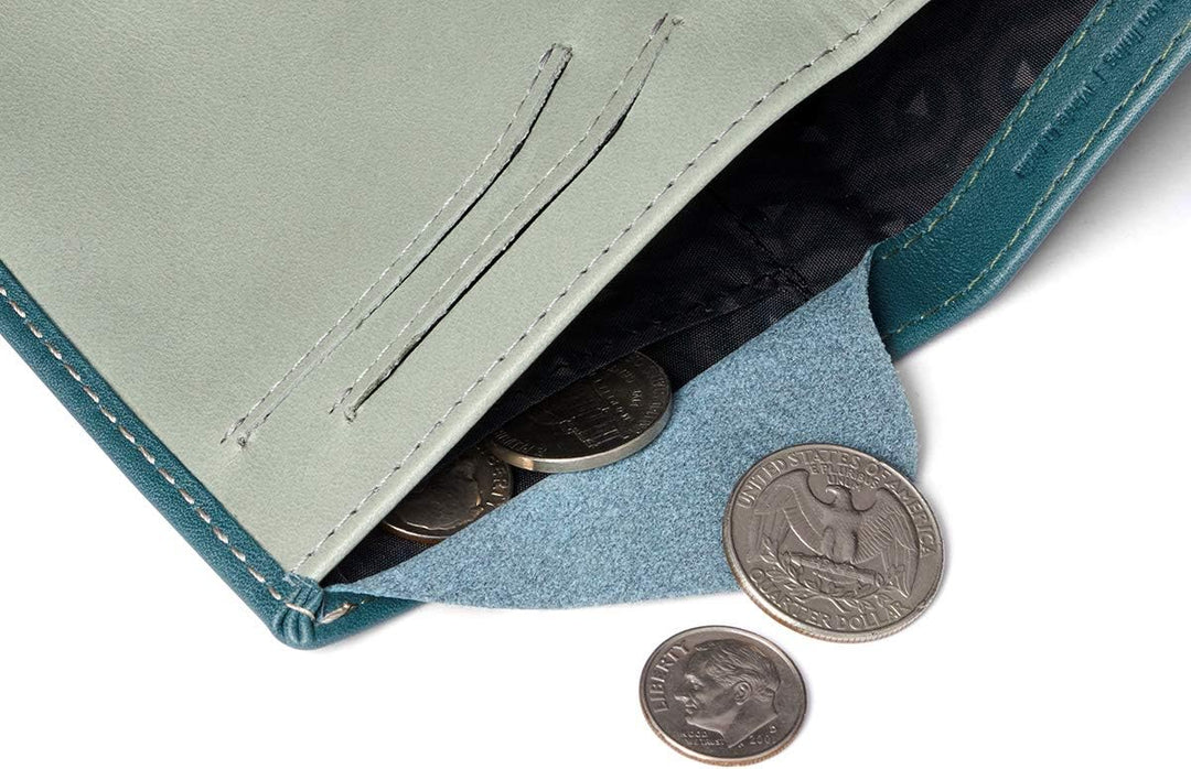 Bellroy Note Sleeve – dünne Lederbörse, mit RFID-Schutz (max. 11 Karten Plus Scheine) - Teal - Rfid,