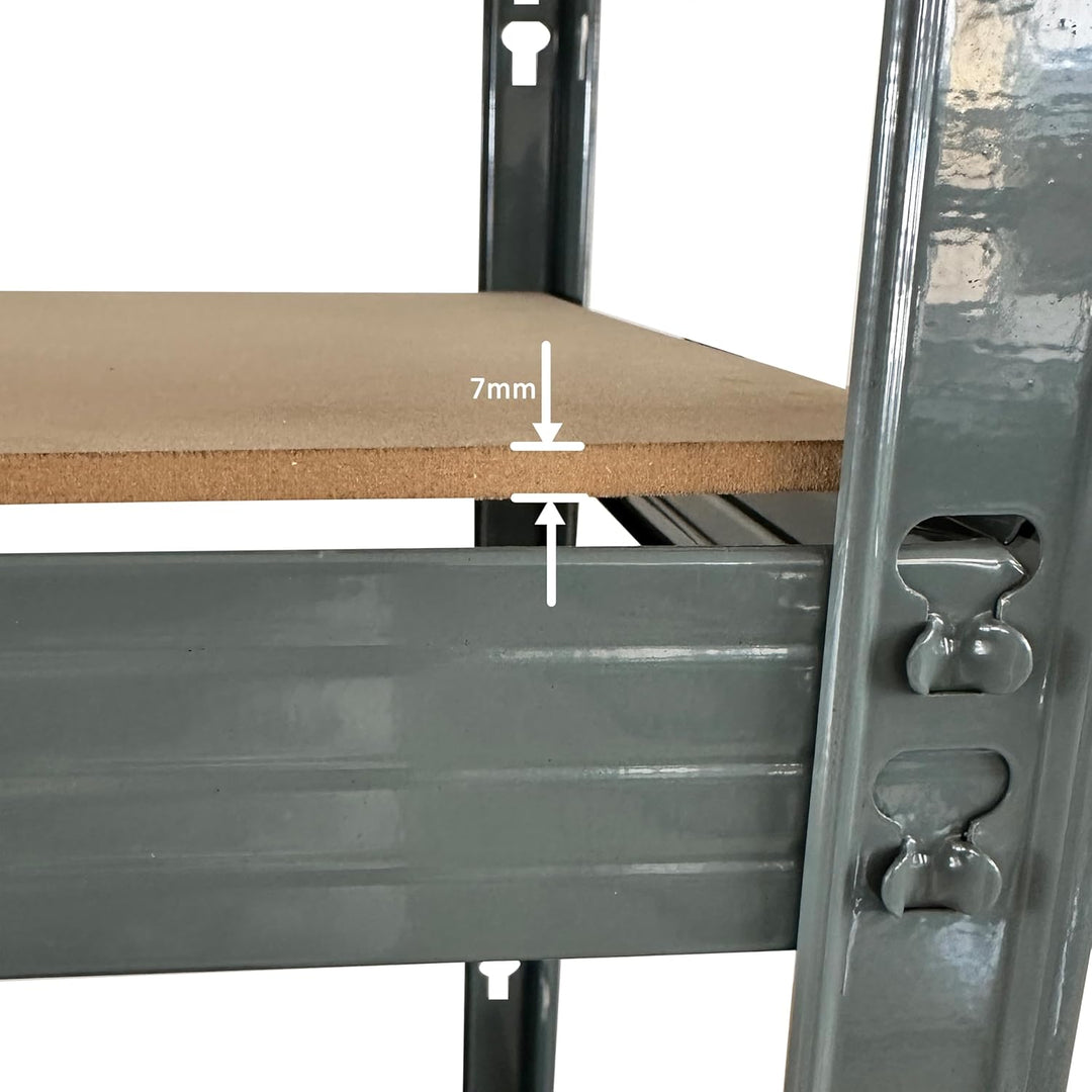 METRO Professional Schwerlastregal KBT140, Metall, 140 x 40 x 140 cm, Fachlast 400 kg, grau