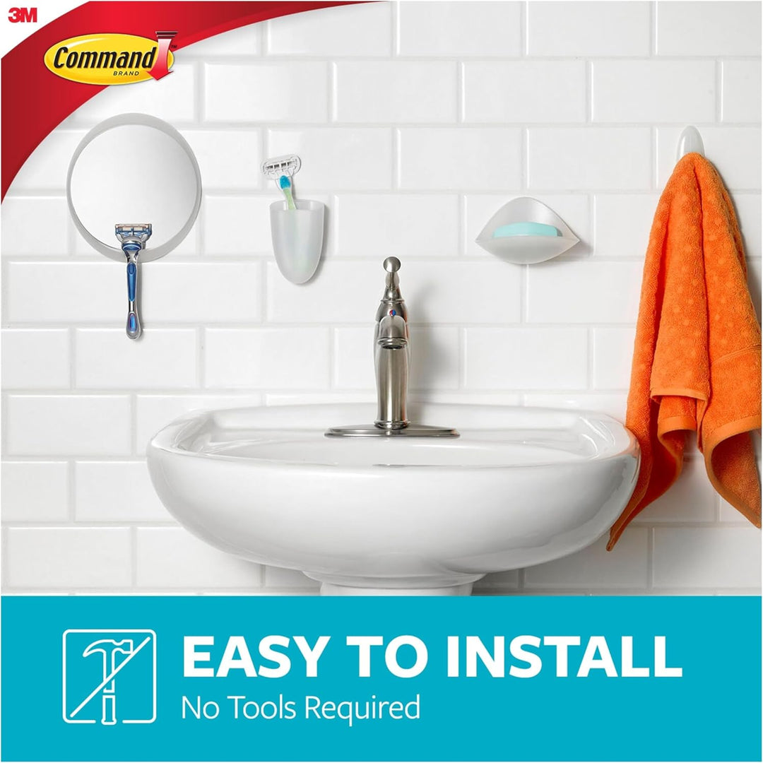 Command BATH-14 Seifenschale, Transparent, mattiert, 2 Pack 2 Pack Transparent, Mattiert