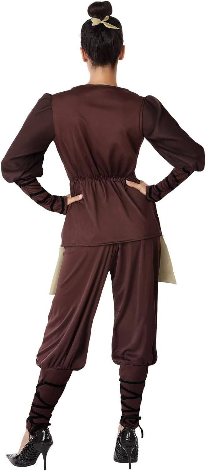 ATOSA Damen 66093 Chinesischer Krieger Kostüm XL Frau Braun, Marrón