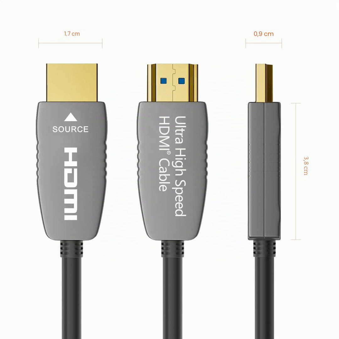 RUIPRO 8K CL2 HDMI Glasfaserkabel 7.6M, Zertifiziert HDMI 2.1 48Gbps 8K@60Hz 4K@120Hz Dynamic HDR eA