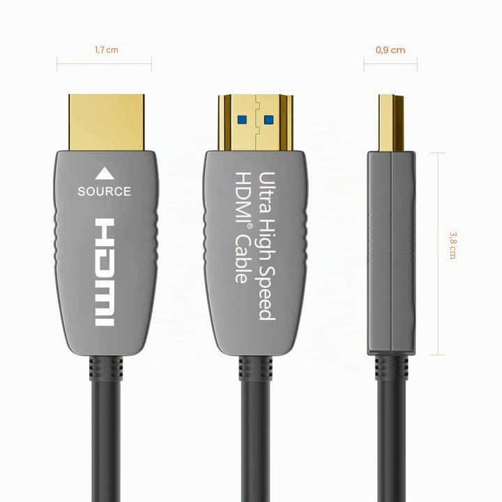 RUIPRO 8K CL2 HDMI Glasfaserkabel 7.6M, Zertifiziert HDMI 2.1 48Gbps 8K@60Hz 4K@120Hz Dynamic HDR eA