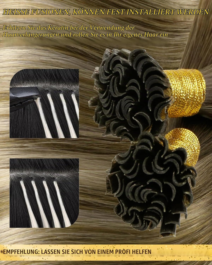 Hetto Bondings Echthaar Extensions Remy Bondings Extensions Echthaar Balayage Keratin Bonding Extens