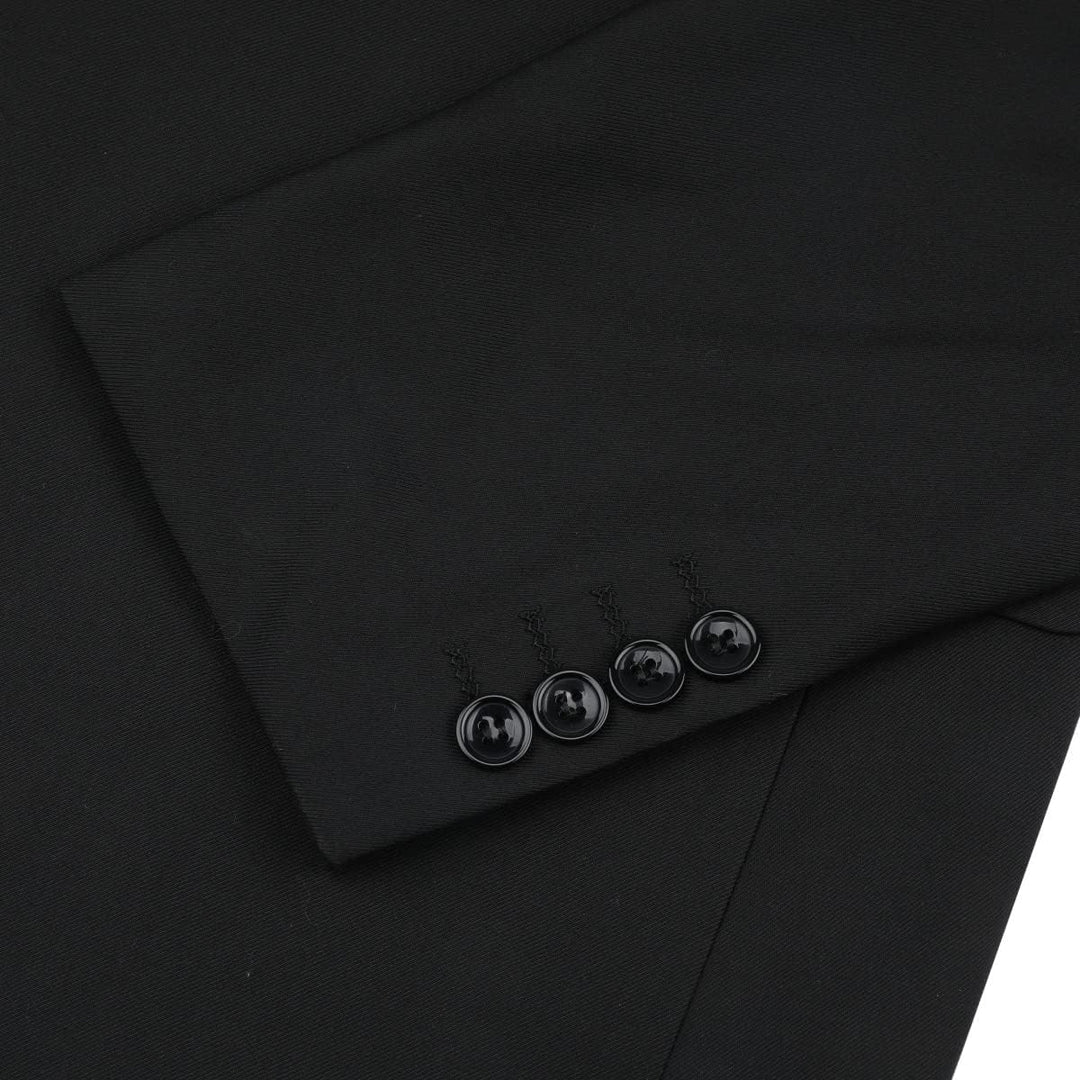 YOUTHUP Herren Sakko Slim Fit Anzugjacke für Business Hochzeit Eleganter 1 Knöpfen Blazer S Schwarz,