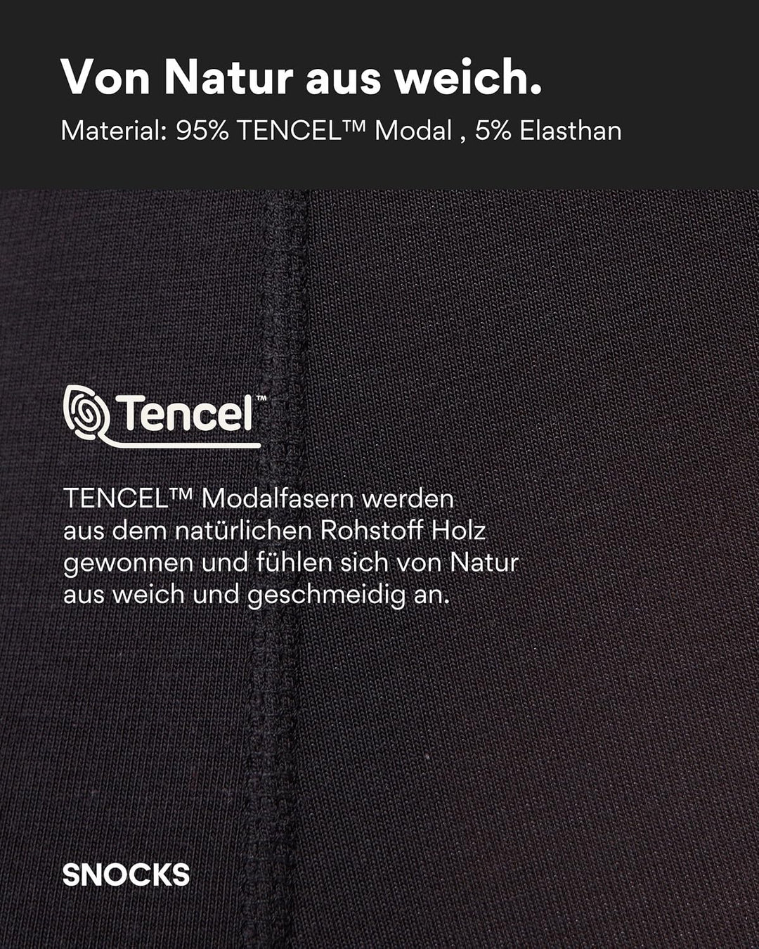 Snocks Premium Boxershorts Herren aus Lenzing Modal (3X) Extra weiches Material S 3x Schwarz, S 3x S