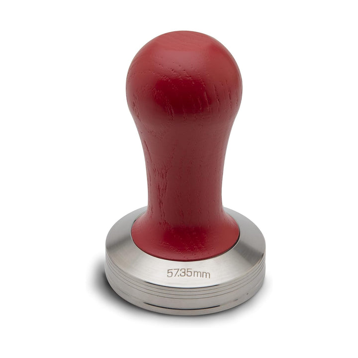 LELIT Kaffee Tamper für LELIT57 Filter mit rotem Holzgriff - Silber/Rot Roter Holz-Griff LELIT57 (57