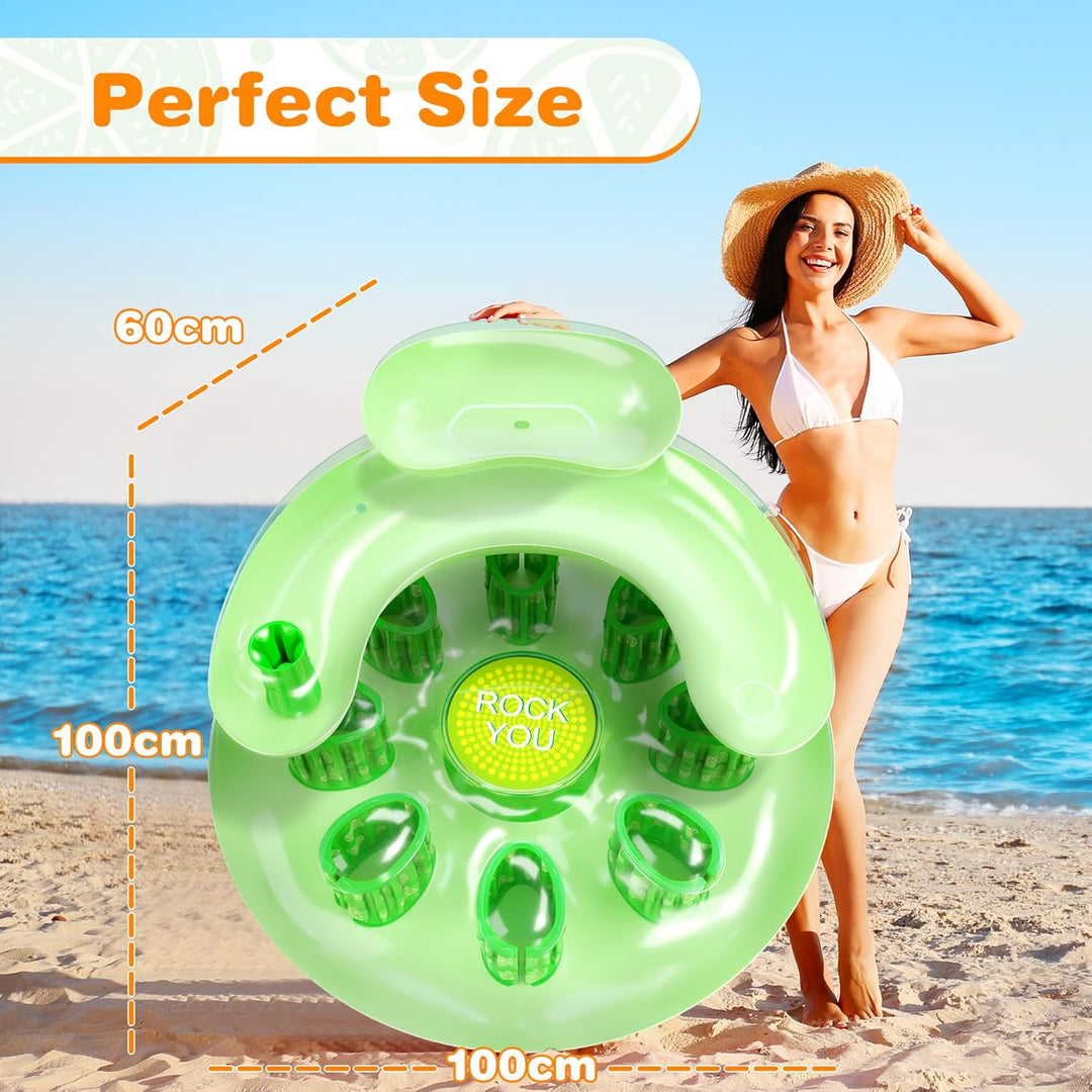 COOLJOYA Wasserhängematte Aufblasbares Schwimmbett Pool Lounger Floats Luftmatratze Pool Schwimmende