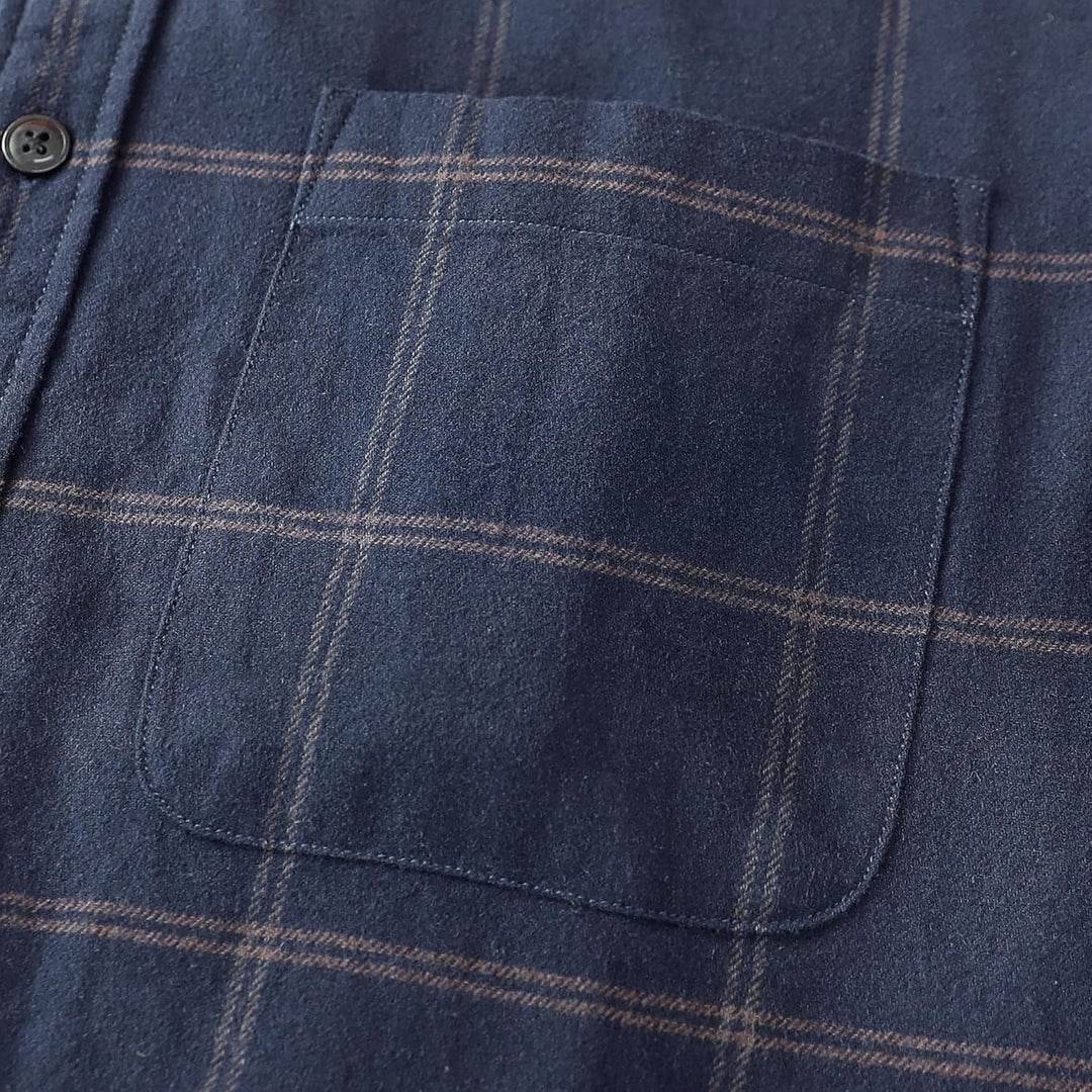 Dubinik® Flanellhemd Herren Kariert Button Down Outdoor Baumwolle Freizeithemden Flanellhemden Herre