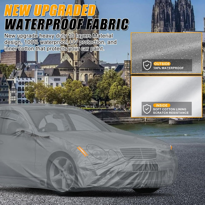Autoabdeckung Wasserdicht für 1993-2006 Mercedes-Benz E-Class W124/W210/W211, Vollgarage Autoplane A