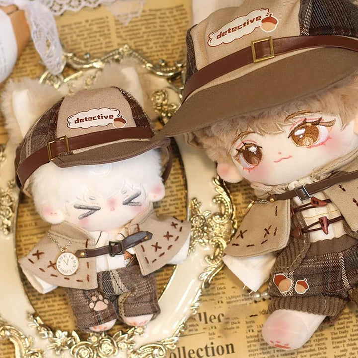 niannyyhouse 10cm 15cm 20cm Puppe Kleidung Braun Hut Hemd Gurt Hosen Schal Weste Leder Schuhe Vintag