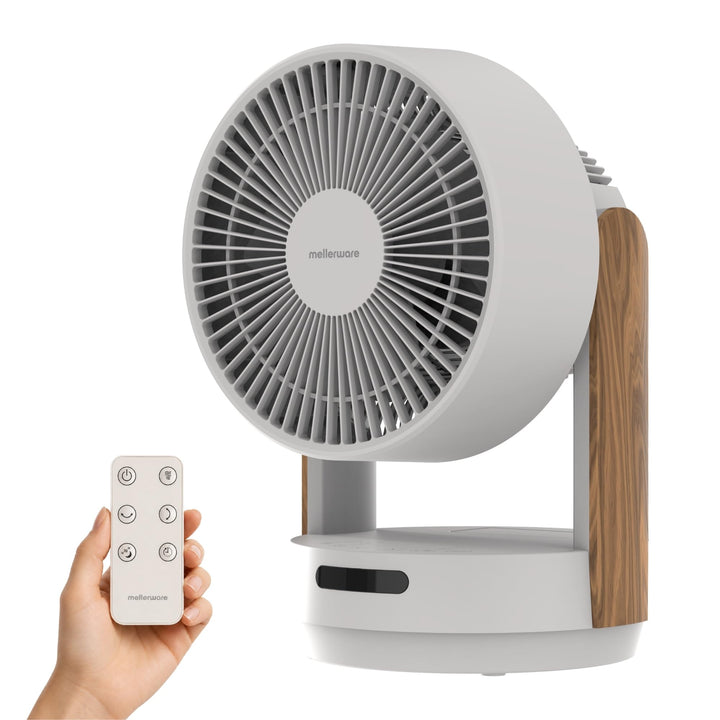 Mellerware Brizy Desk 360 Silence, leiser Tischventilator mit 360°-Oszillation, BLDC-Motor 20W, 4 Ge