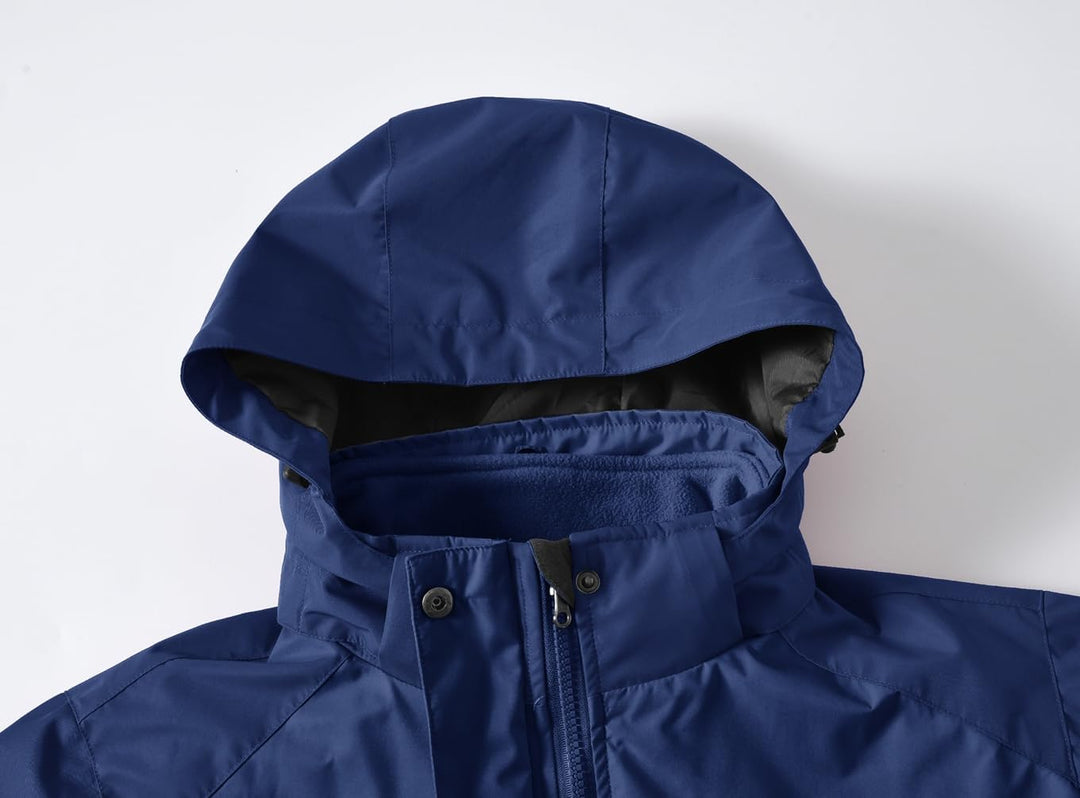YSENTO Damen 3-in-1 Skijacke Winter FleeceJacke Wasserdichte Winddichte Warme Funktions Outdoor Soft