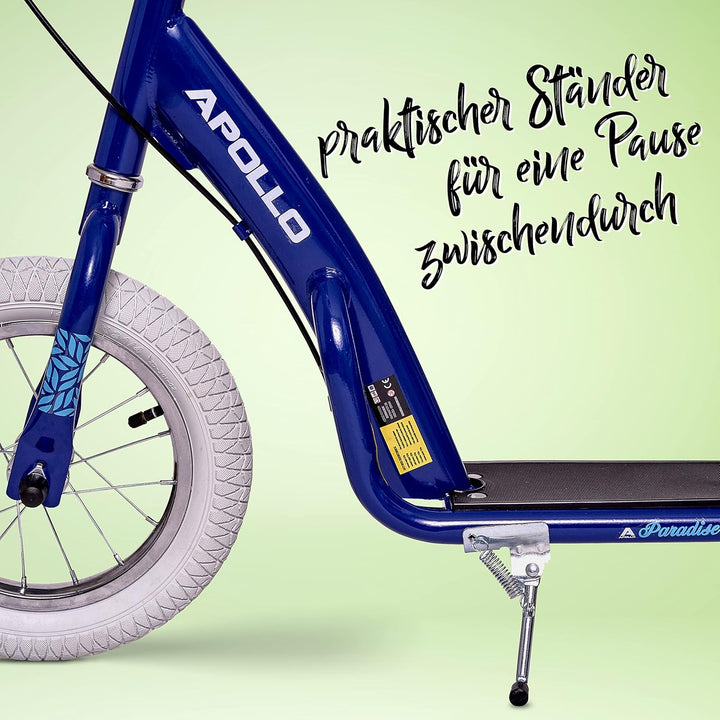Apollo Retro Scooter Paradise | Roller mit Luftreifen 12,5 Zoll | Stylisher Tretroller für Kinder un
