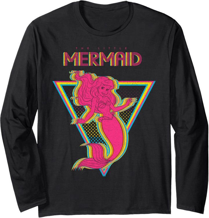 Disney Little Mermaid Ariel Retro Neon Triangle Langarmshirt
