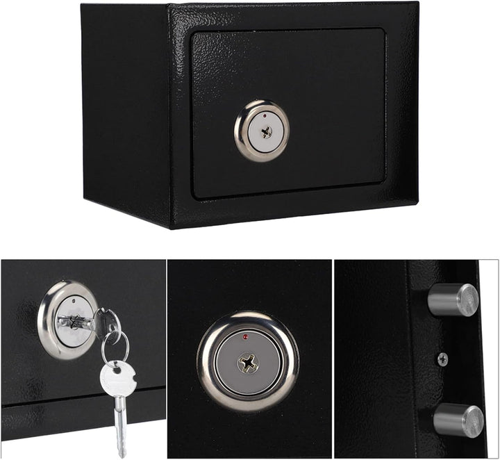 Safe mit Schlüssel-Schloss, Möbeltresor mit vorgebohrten Löchern können, wandsafe geldkassette Doppe
