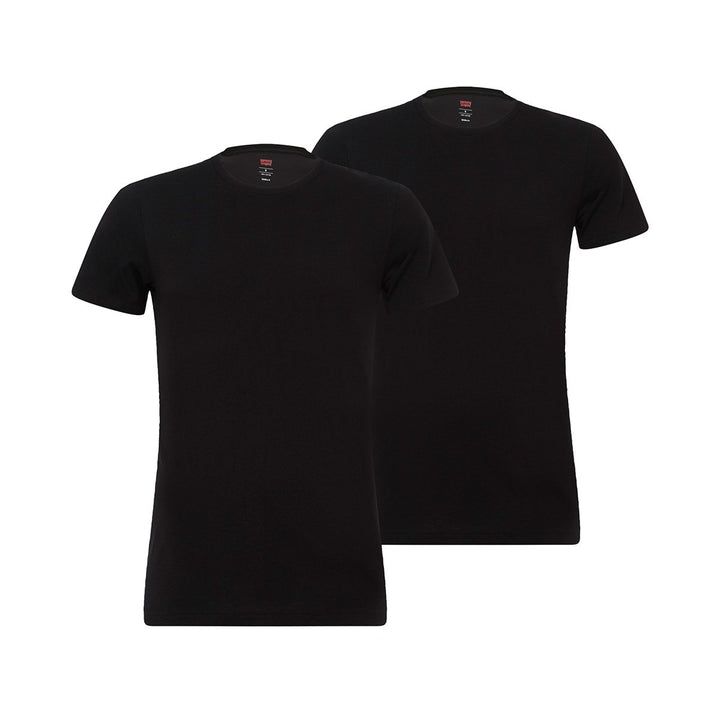 Levi's Herren Unterhemd 200SF V/NECK 2P S Schwarz, S Schwarz