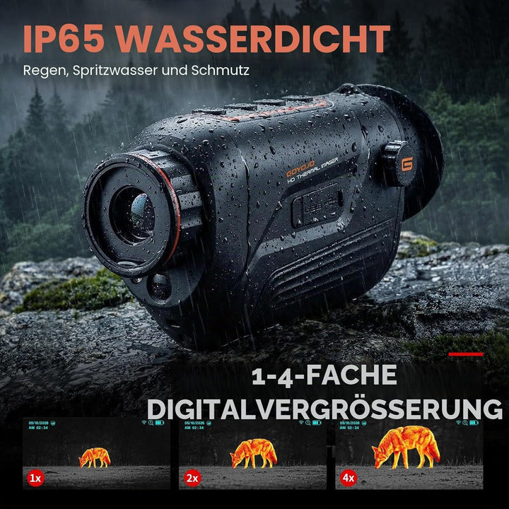 GOYOJO Handheld-Wärmebild-Monokular mit 15-mm-Fokalobjektiv, 256 x 192 (25 Hz), Integrierte drahtlos