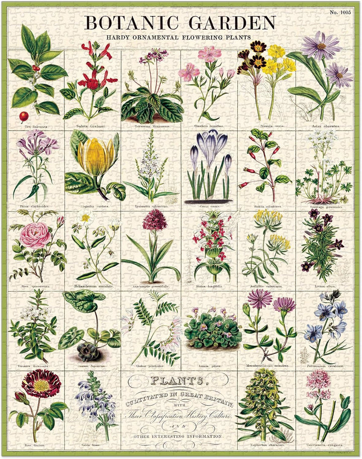 Cavallini Papers & Co. PZL/BOTGRD Botanic Garden 1000 Teile Puzzle, Mehrfarbig/Meereswellen (Ocean T