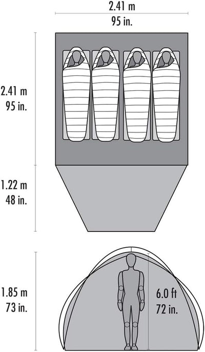 MSR Habitude 4 - Familienzelt Habitude 4 Einheitsgrösse, Habitude 4 Einheitsgrösse