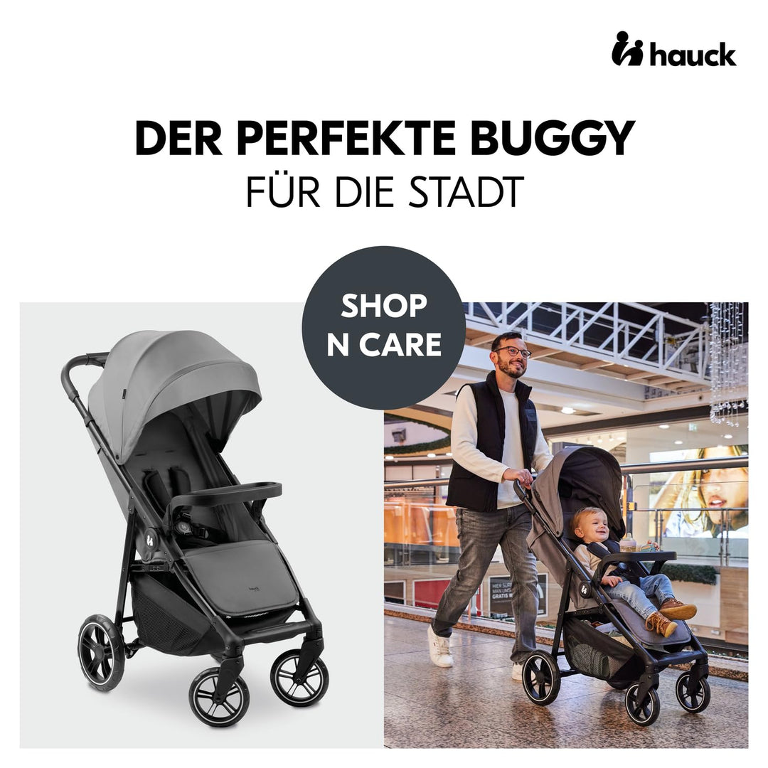 hauck Buggy Shop N Care für Kinder ab Geburt bis 22 kg mit Liegefunktion, Getränkehalter und Snack T