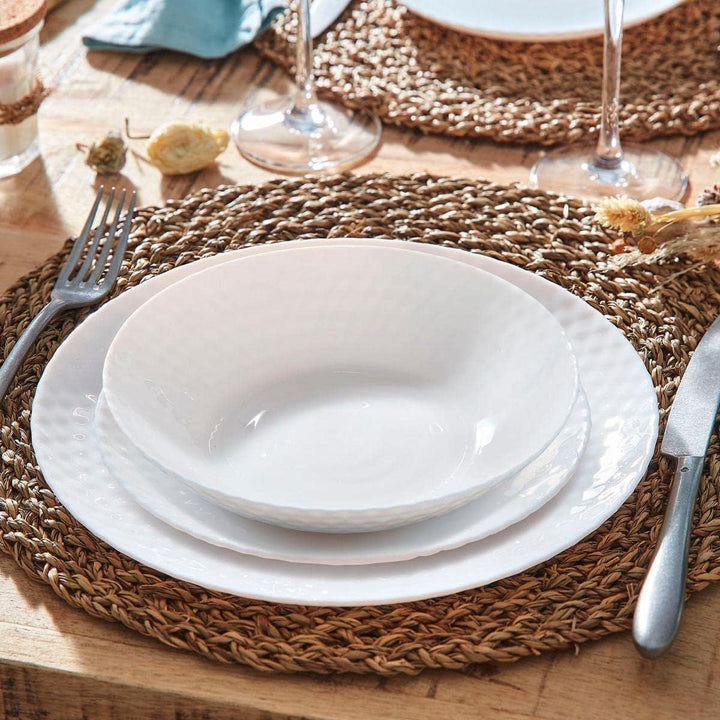 Luminarc Pampille Weiss Opal Geschirr 18 Stück - 6 Personen Weiss