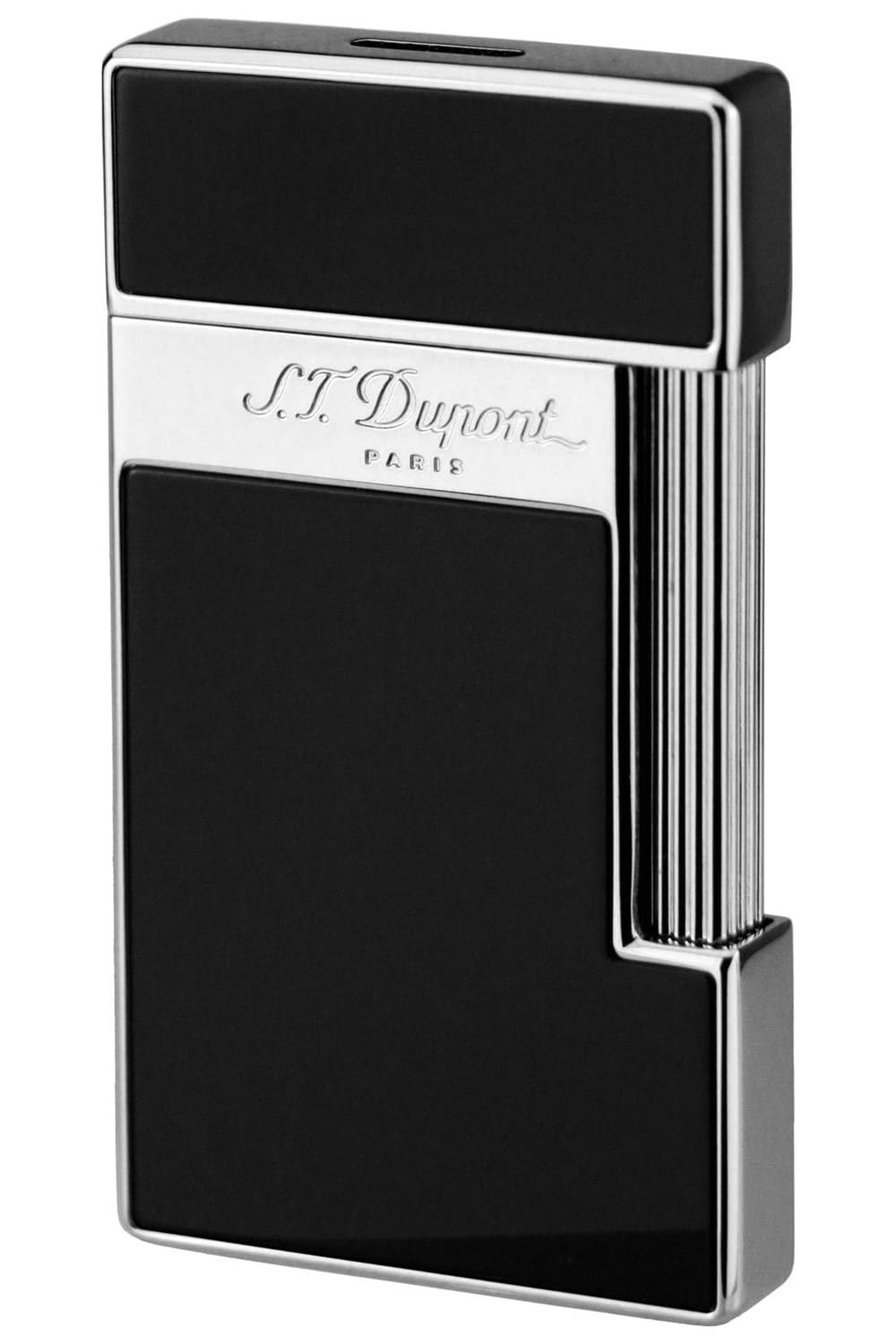 S.T. Dupont 028001 Feuerzeug Slimmy Schwarz/Chromfarben