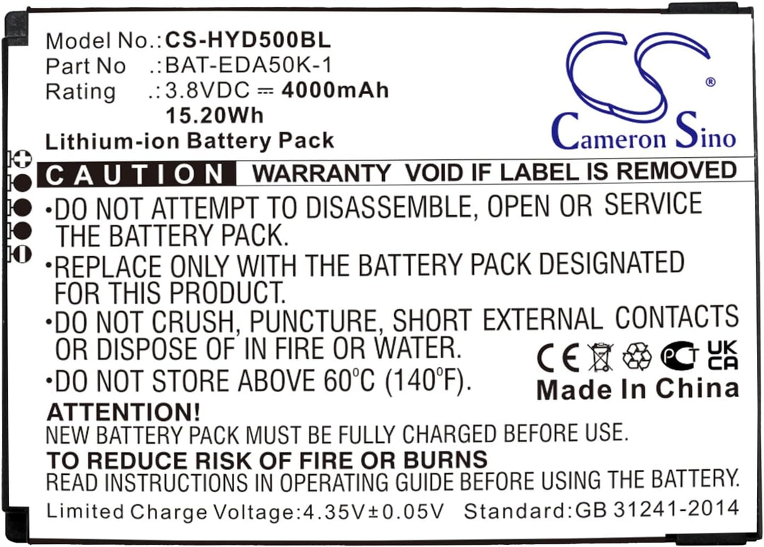 TECHTEK akku Kompatibel mit [Honeywell] EDA50K, ScanPal 50 Ersetzt BAT-EDA50K-1