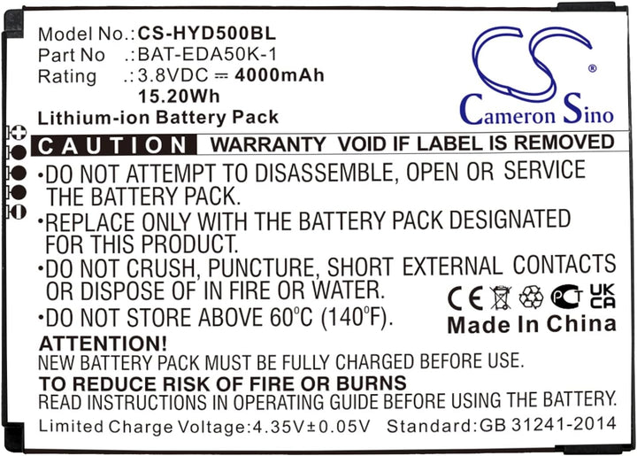 TECHTEK akku Kompatibel mit [Honeywell] EDA50K, ScanPal 50 Ersetzt BAT-EDA50K-1