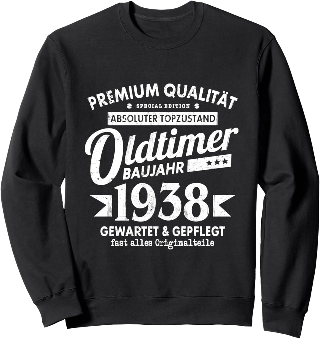 Vintage Oldtimer Baujahr 1938 Gewartet Gepflegt Geburtstag Sweatshirt