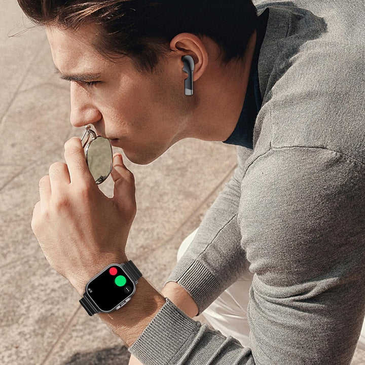 Ejoyous Smartwatch mit Kopfhörer, 2in1 Fitness Tracker, IP67 Wasserdicht, 2,01 Zoll Bildschirm, Schl