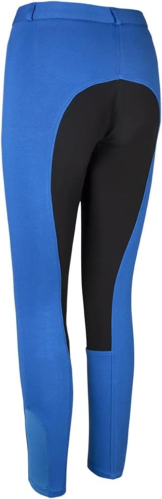 PFIFF 102290 Reithose´Thea´ Kinder Damen Vollbesatz 42 Mittelblau-schwarz, 42 Mittelblau-schwarz