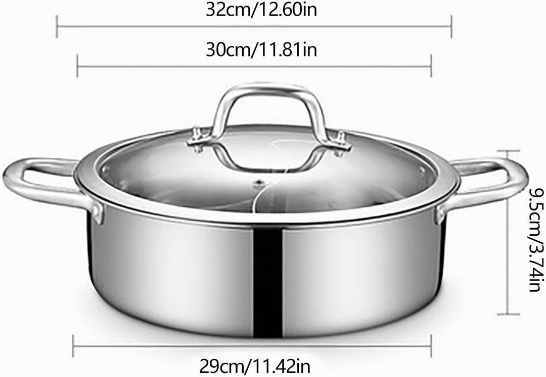 304 Edelstahl Dual Shabu Shabu, Hot Pot Elektroherde, Elektrische Keramikherde, Elektrische Hot Pot
