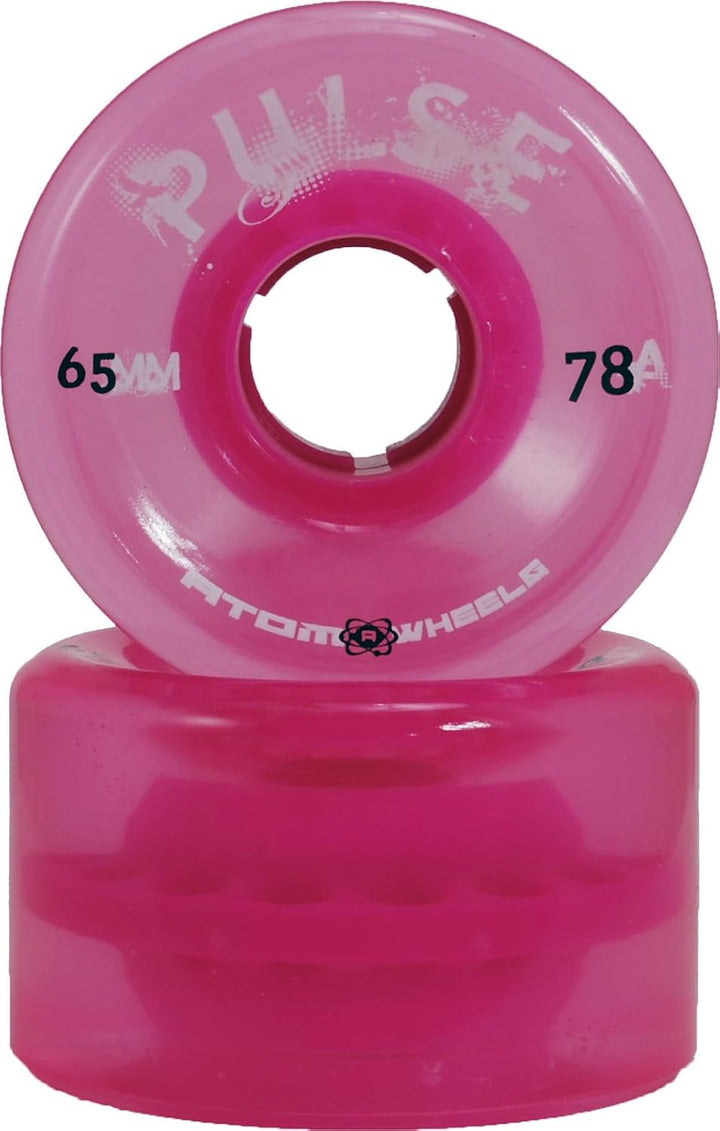 Atom Pulse Outdoor Quad Skating Rollen rose 4pk, rose 65mm x 37mm