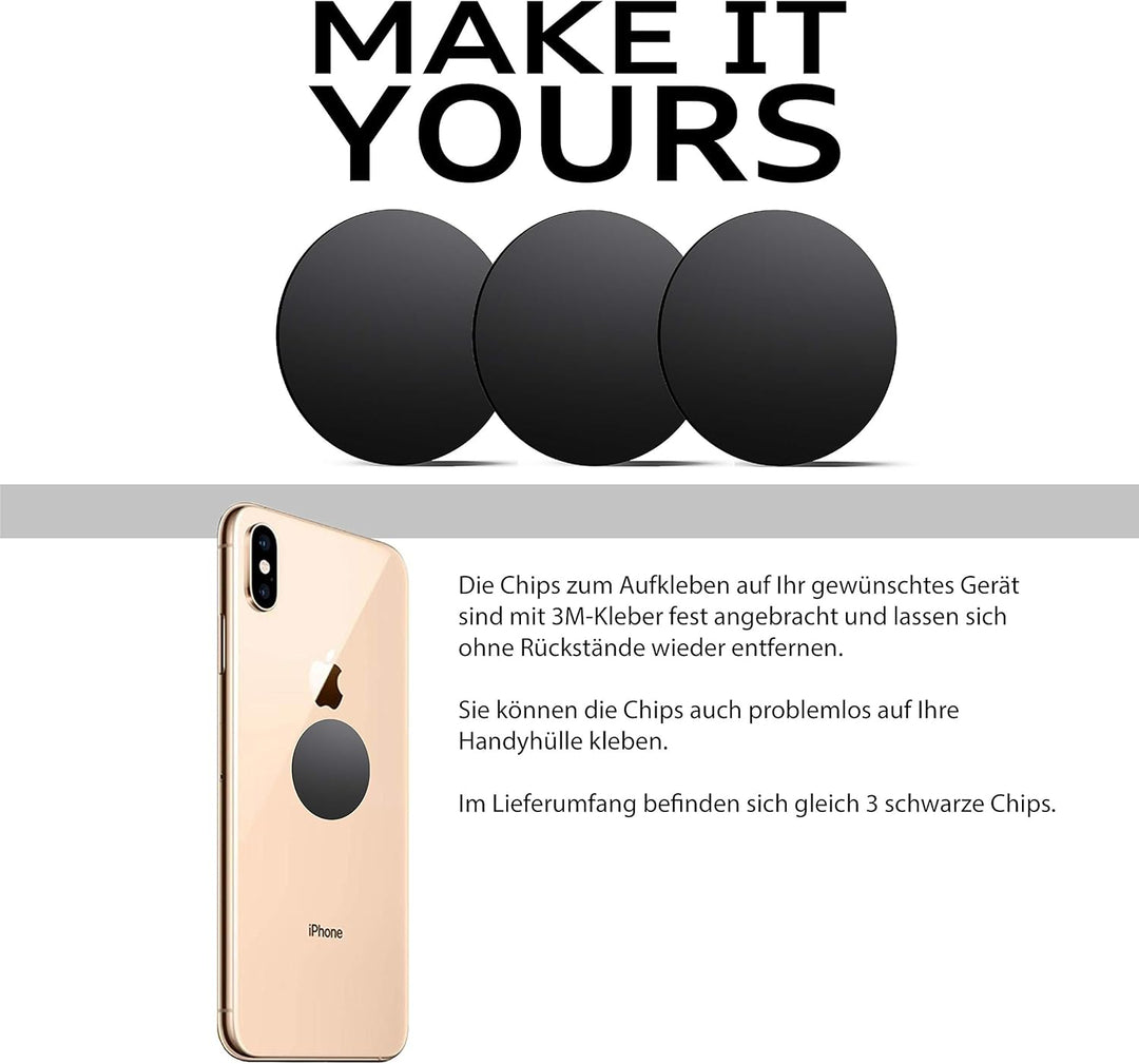 magnetische Handyhalterung kompatibel mit Audi A3/S3/RS3 | Universelle Halterung für Smartphone, GPS