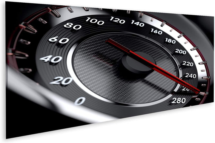 islandburner Bild auf Leinwand Tachometer Speed Tacho Sprotwagen Bilder Wandbilder Poster Leinwand 1