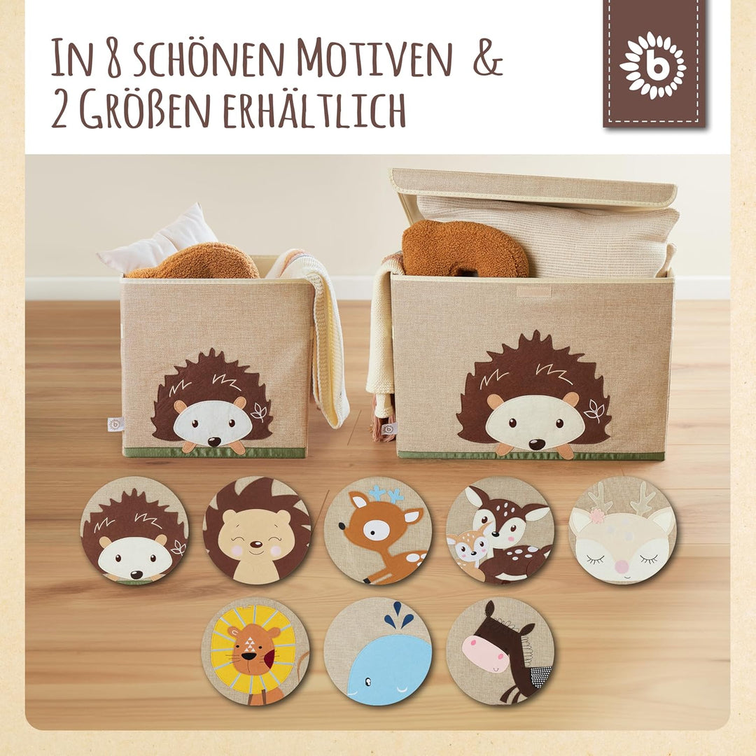 Bieco Aufbewahrungsbox Baby Igel | Aufbewahrungskorb Kinder | Aufbewahrungsbox Kinder 33x33x33 wie K