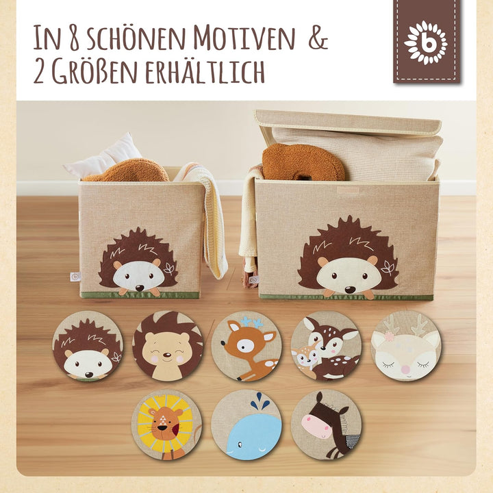 Bieco Aufbewahrungsbox Baby Igel | Aufbewahrungskorb Kinder | Aufbewahrungsbox Kinder 33x33x33 wie K
