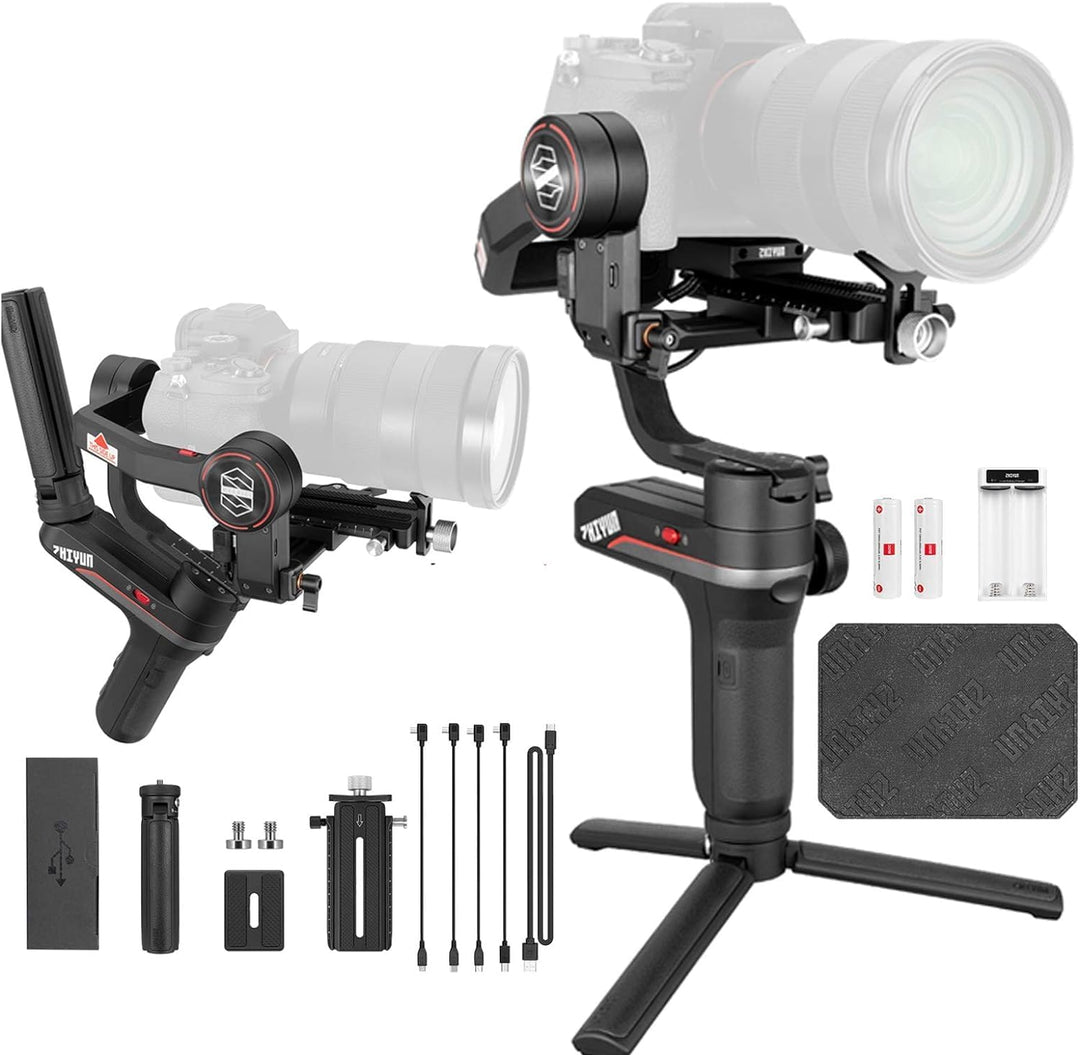 Zhiyun WEEBILL S Handflächenstabilisator mit 3 Achsen für spiegellose Kameras, Smartphone, 300 % ver