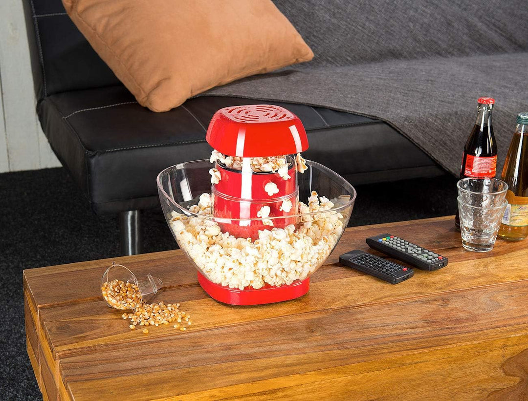 Rosenstein & Söhne Popkornmaker: Heissluft-Popcorn-Maschine mit Auffangschale, für 80 g Mais, 1.200
