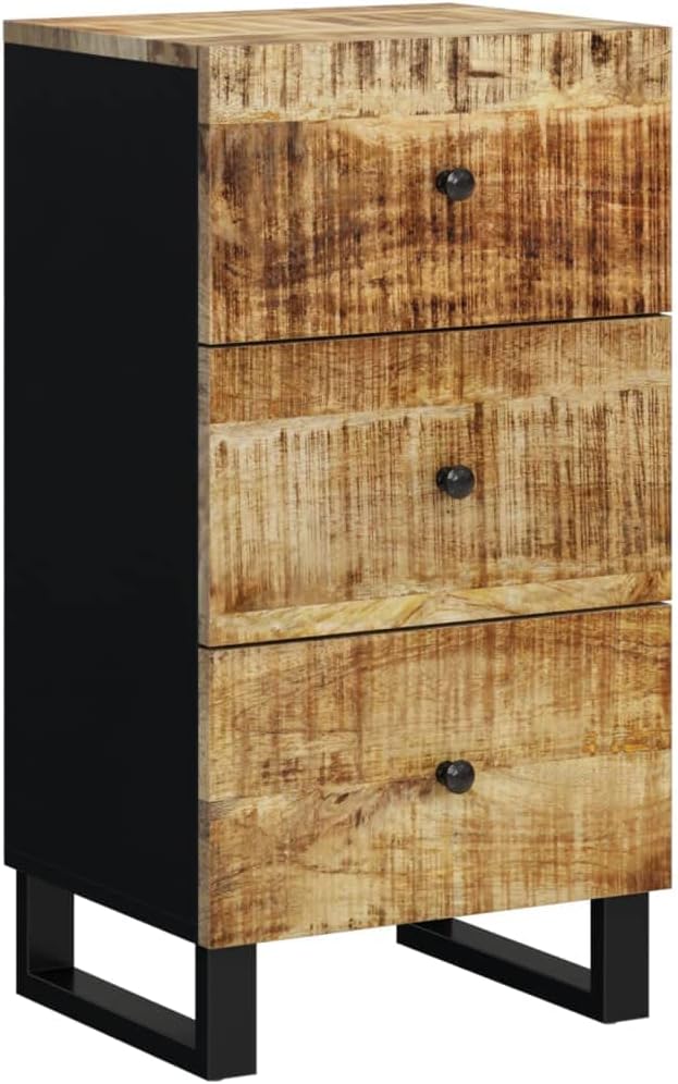 vidaXL Sideboard, Highboard mit 3 Schubladen, Kommode Beistellschrank mit Eisenbeinen, Wohnzimmersch