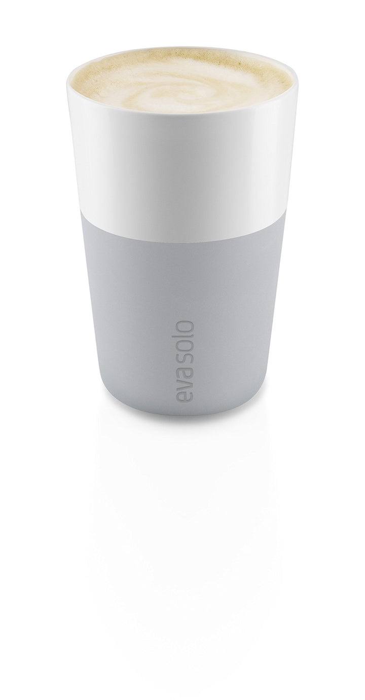 EVA SOLO | 2 Cafe-latte-Becher Marble grey | Gut zu halten durch Silikonbeschichtung | Marble grey 1