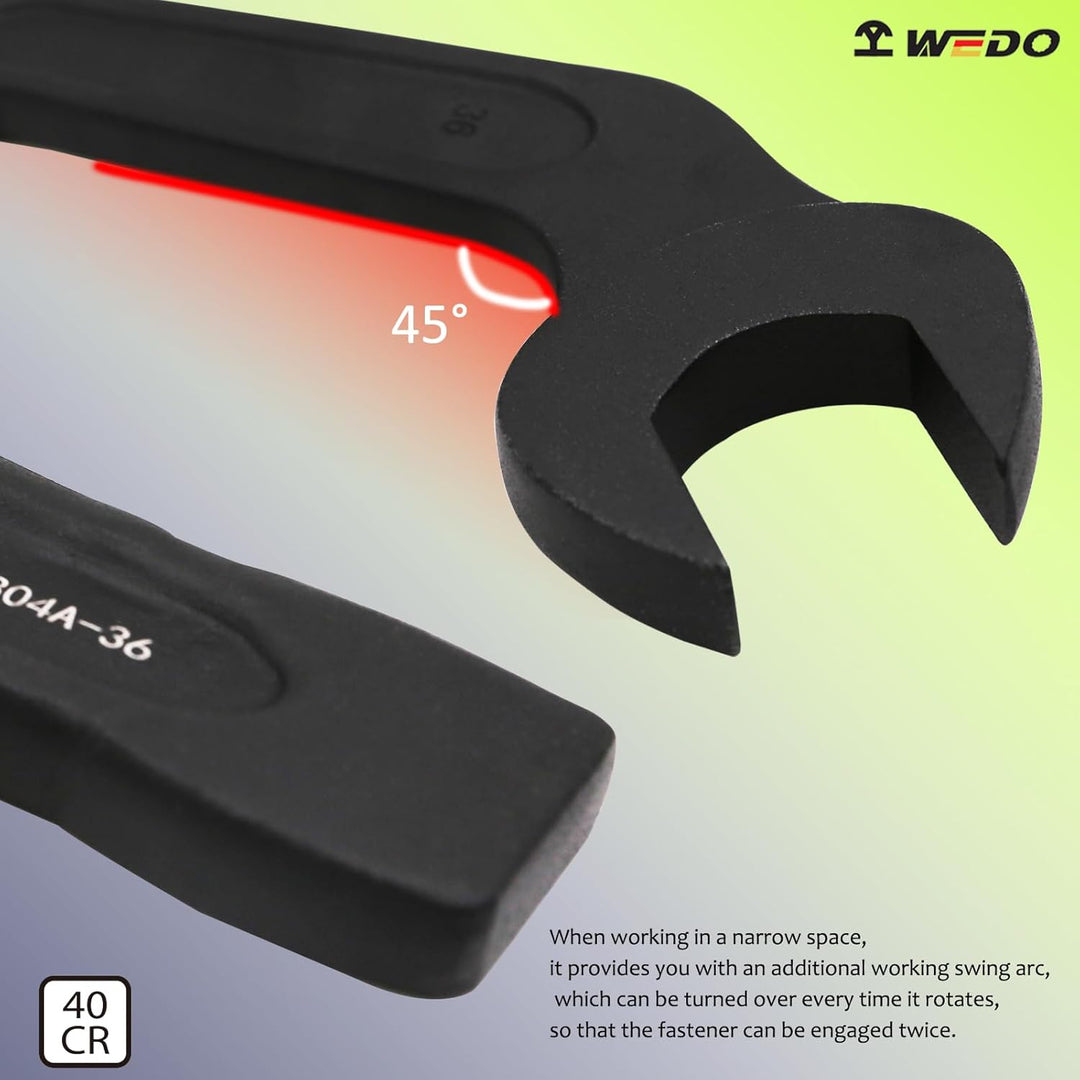 WEDO Einmaulschlüssel,offenem Ende,einmaulschlñssel,Schlagschrauber,40 Chrom-Vanadium-Stahl Schraube