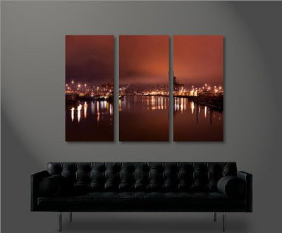 islandburner Bild Bilder auf Leinwand Hafencity Hamburg XXL Poster Leinwandbild Wandbild Art up Your