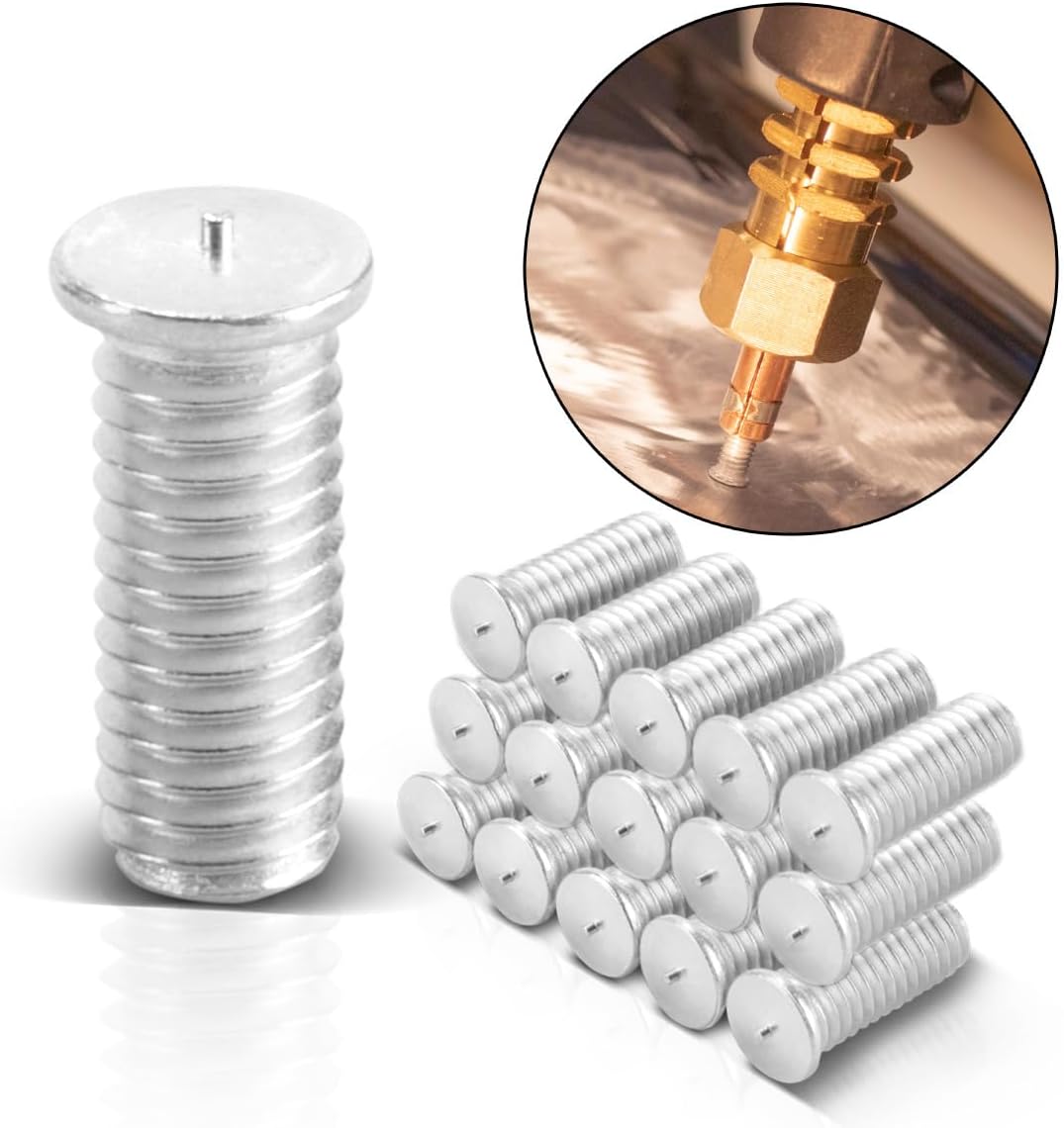 STAHLWERK 2 x Aluminium Schweissbolzen M6 Gewinde 100er Set, Smart Repair Zubehör für Ausbeulspotter