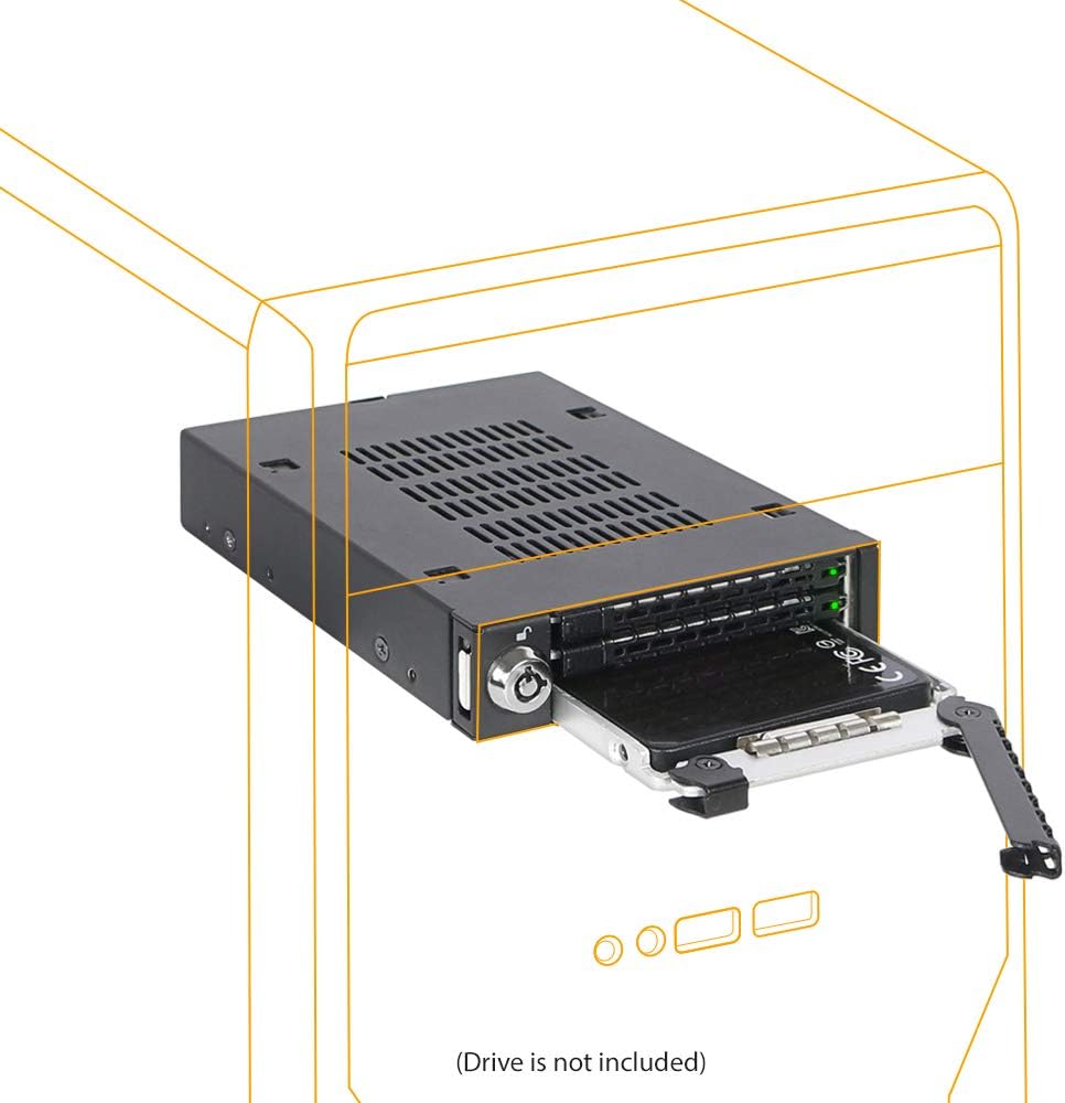 ICY DOCK Wechselrahmen für 3X 2,5 Zoll (6,4cm) SATA SSD/HDD in 1x 3,5 Zoll (8,9cm) - Vollmetall Toug