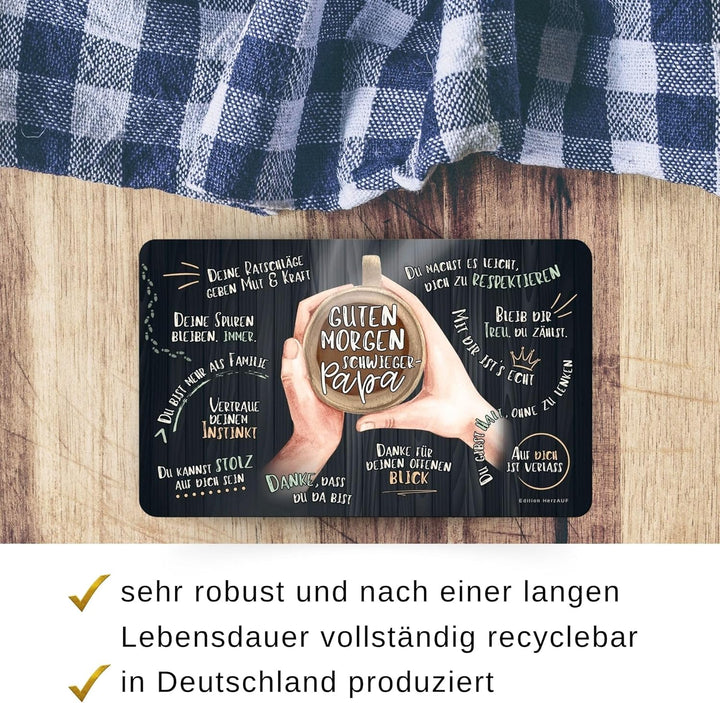 Schwiegereltern Geschenk: Frühstücksbrettchen "Guten Morgen Schwiegermama und Schwiegerpapa", Schwie