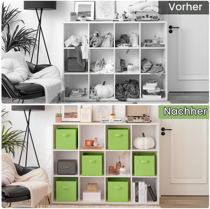 GRANNY SAYS Aufbewahrungswürfel Stoff, 6 Stück Aufbewahrungsboxen für Würfelregal, Regalkörbe 27 x 2